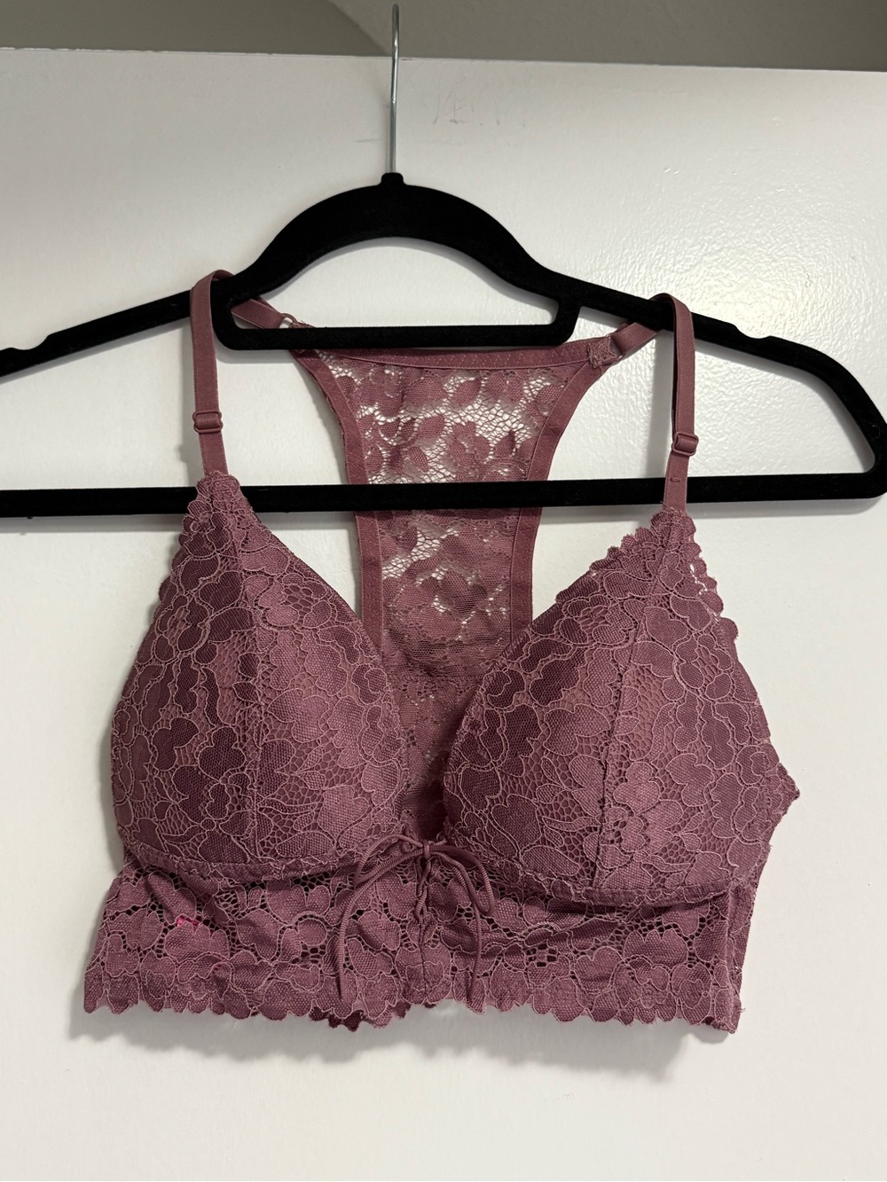 La SENZA Lace Racerback Bralette in Mauve